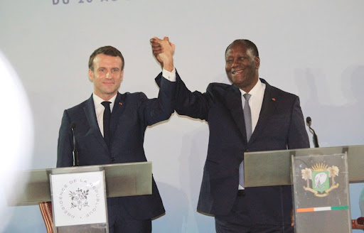 Emmanuel Macron et Alassane Ouattara