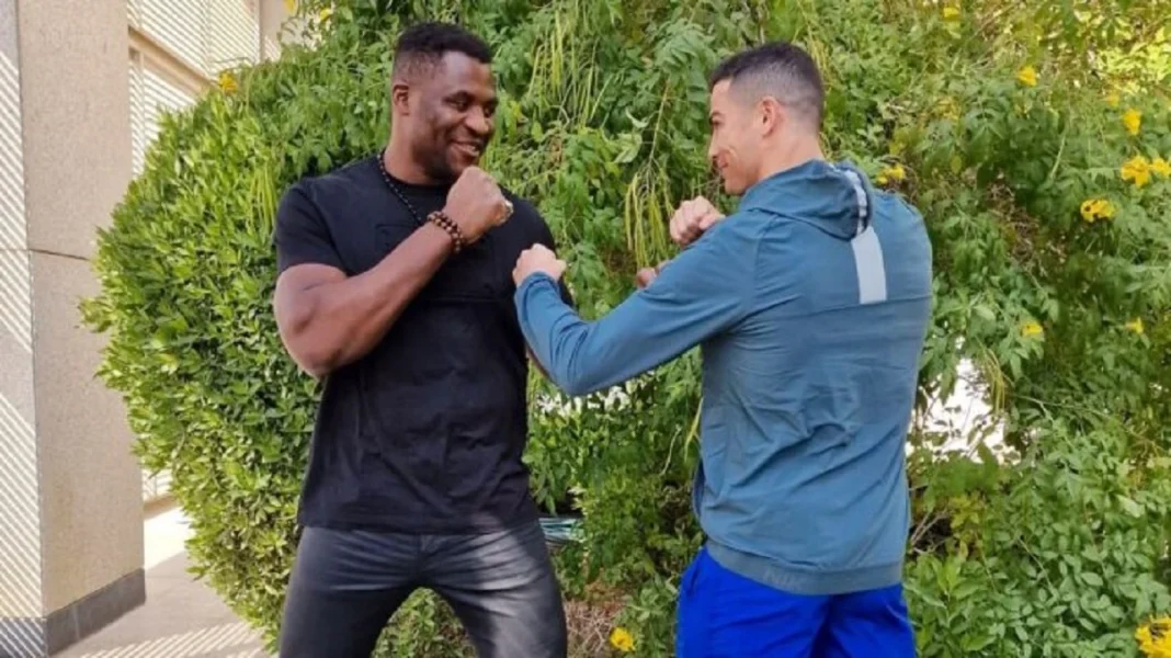 Francis Ngannou et Cristiano Ronaldo