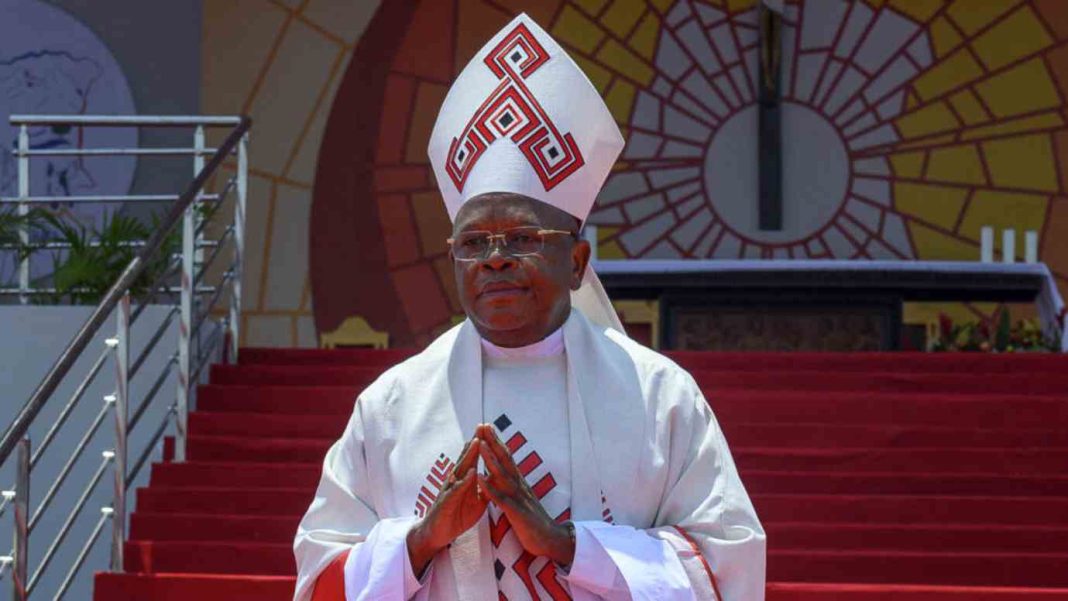 Le cardinal Fridolin Ambongo, archevÃªque de Kinshasa @ AFP - ARSENE MPIANA