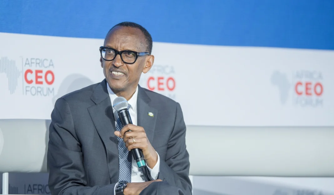 Le prÃ©sident rwandais, Paul Kagame. Africa CEO Forum 2024.